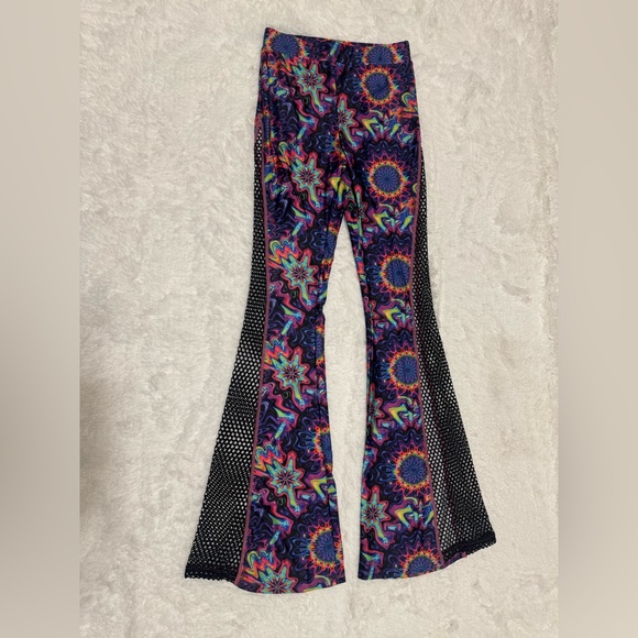 iHeartRaves Pants - New Xs trippy hippy pants leggings festival rave boho hippie tye dye stretch